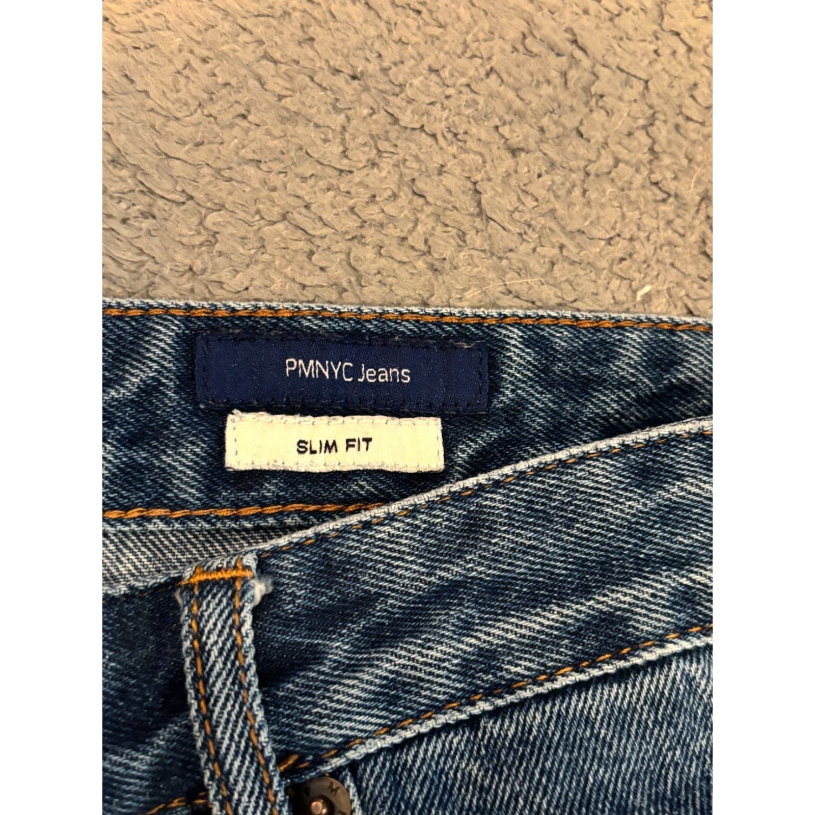 Denime VINTAGE Peter Manning Jeans Mens 32x29 Slim Fit Stretch Blue Denim PMNYC Size US 32 / EU 48 - 3 Thumbnail