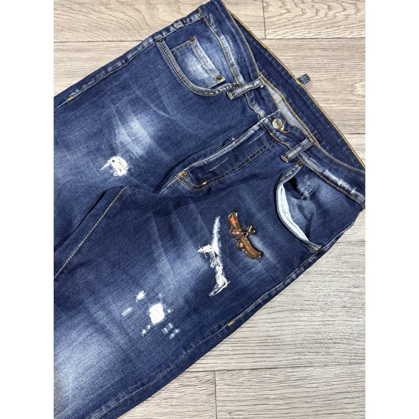 Dsquared2 DSQUARED2 Denim Blue COOL GUY JEAN Slim Skinny Distressed Jeans 50 Italy Mens Jeans Denim Blue Distressed 50 Dsquared2 Slim Tall? Size US 34 / EU 50 - 7 Thumbnail