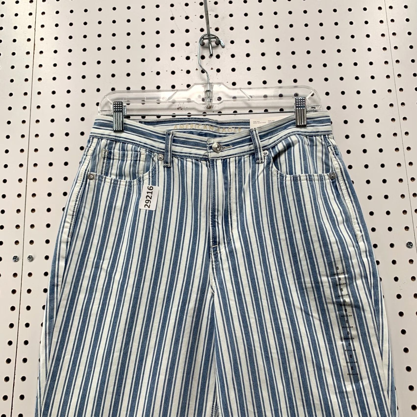 American Eagle Outfitters American Eagle Jeans Womens Size 8 30x28 MOM Denim Retro Indigo Striped NEW NWT Size 30" / US 8 / IT 44 - 7 Thumbnail