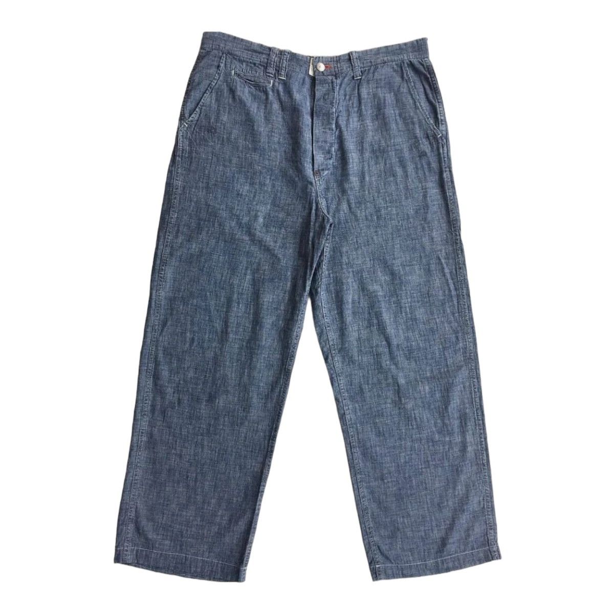 image of Anachronorm Linen Pants in Light Blue Jeans, Men's (Size 34)