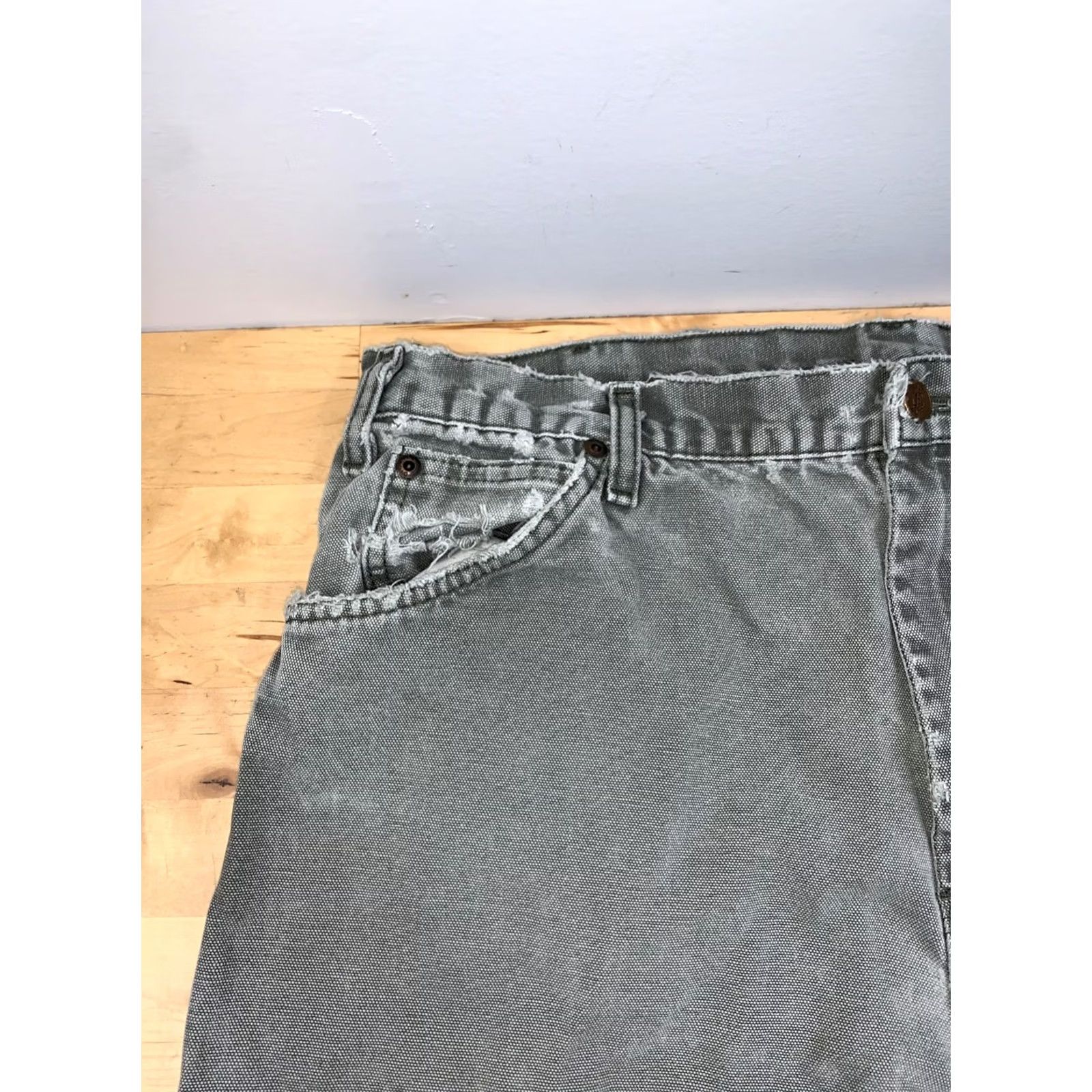 Dickies VINTAGE Dickies Carpenter Pants Men 36x30 Green Distress Workwear 13200 Size US 36 / EU 52 - 4 Thumbnail