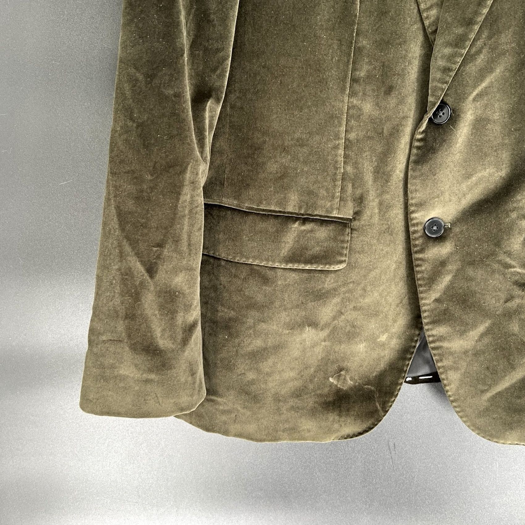 Banana Republic VINTAGE Banana Republic Men’s Green Velvet Jacket Blazer - Size 42S Size 42R - 5 Thumbnail