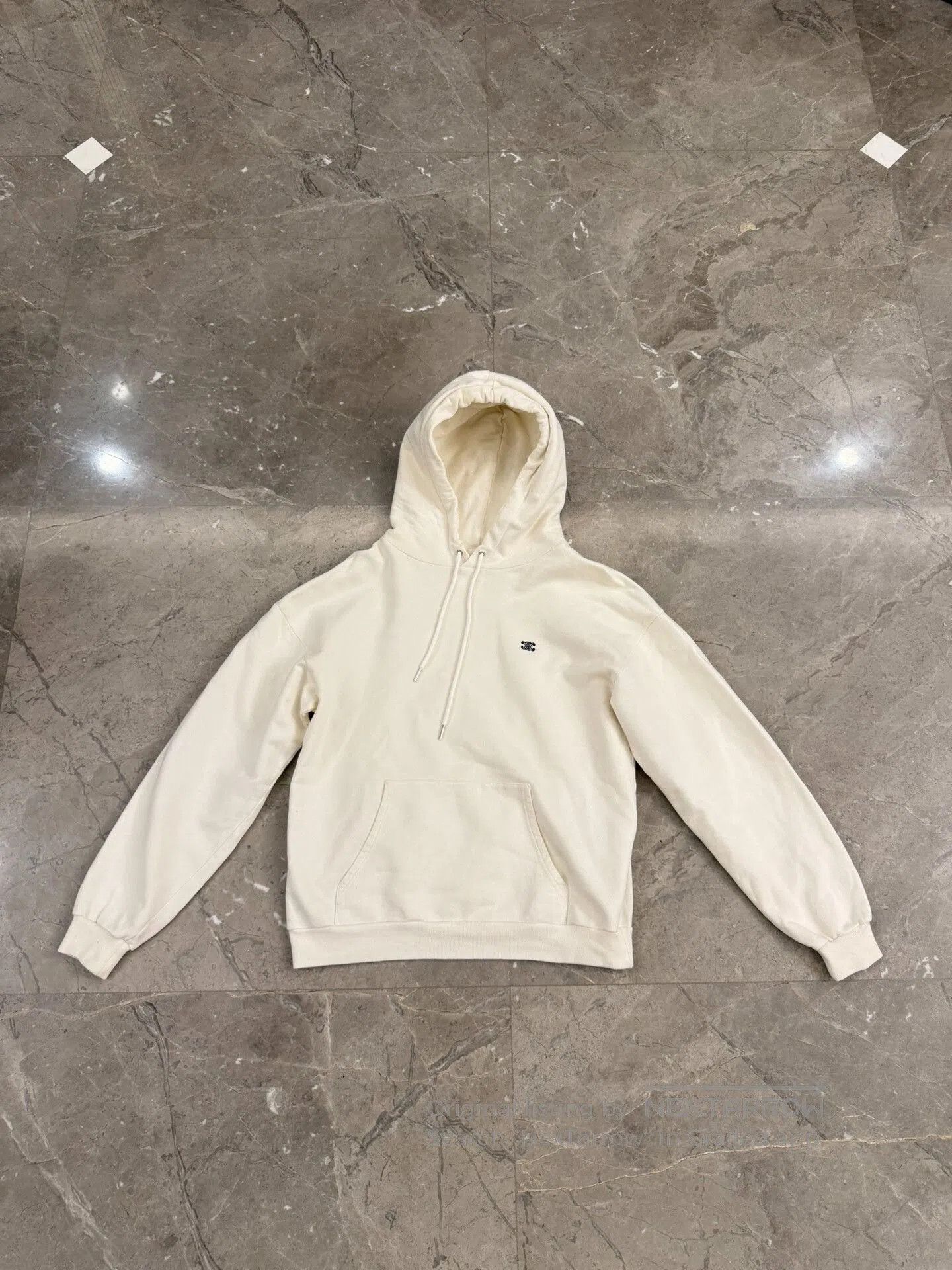 Celine Celine White Logo Hoodie by Hedi Slimane. Size XS / US 0-2 / IT 36-38 - 4 Thumbnail
