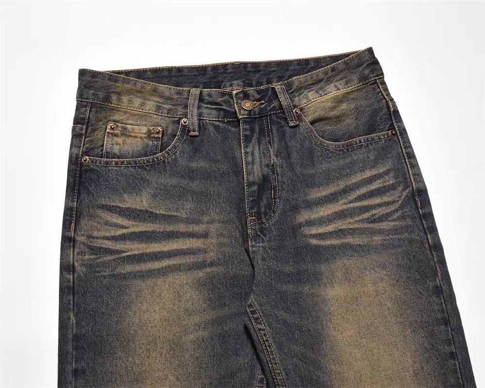 Japanese Brand × Jean Men's washed distressed wide-leg loose jeans Size US 32 / EU 48 - 3 Thumbnail