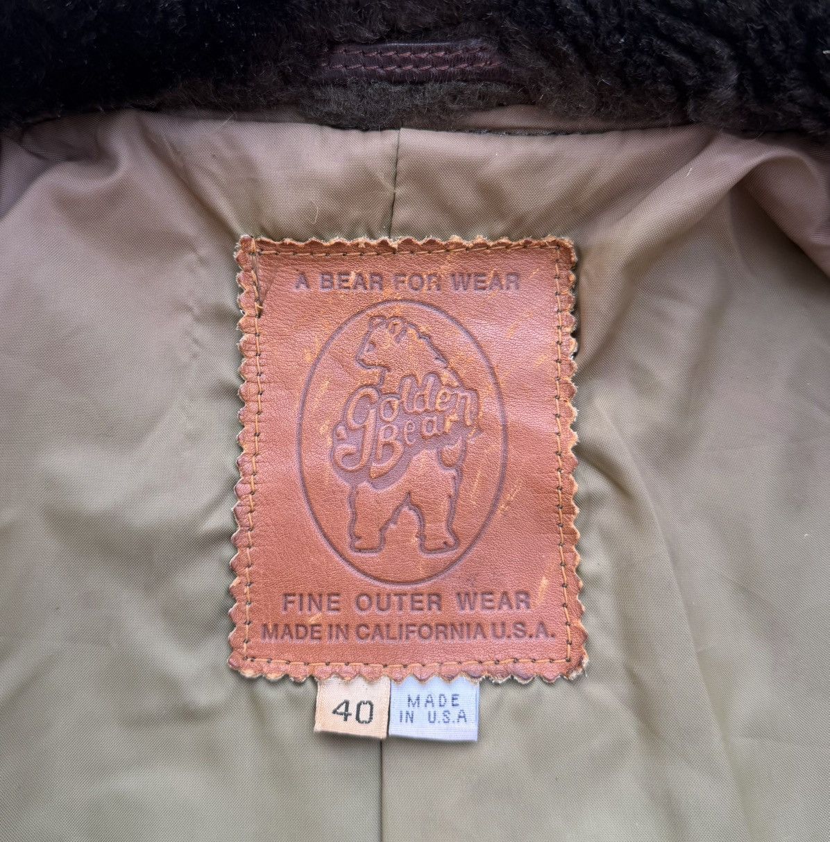 Golden Bear Vintage 70s Golden Bear Leather Flight Jacket Size US M / EU 48-50 / 2 - 17 Thumbnail