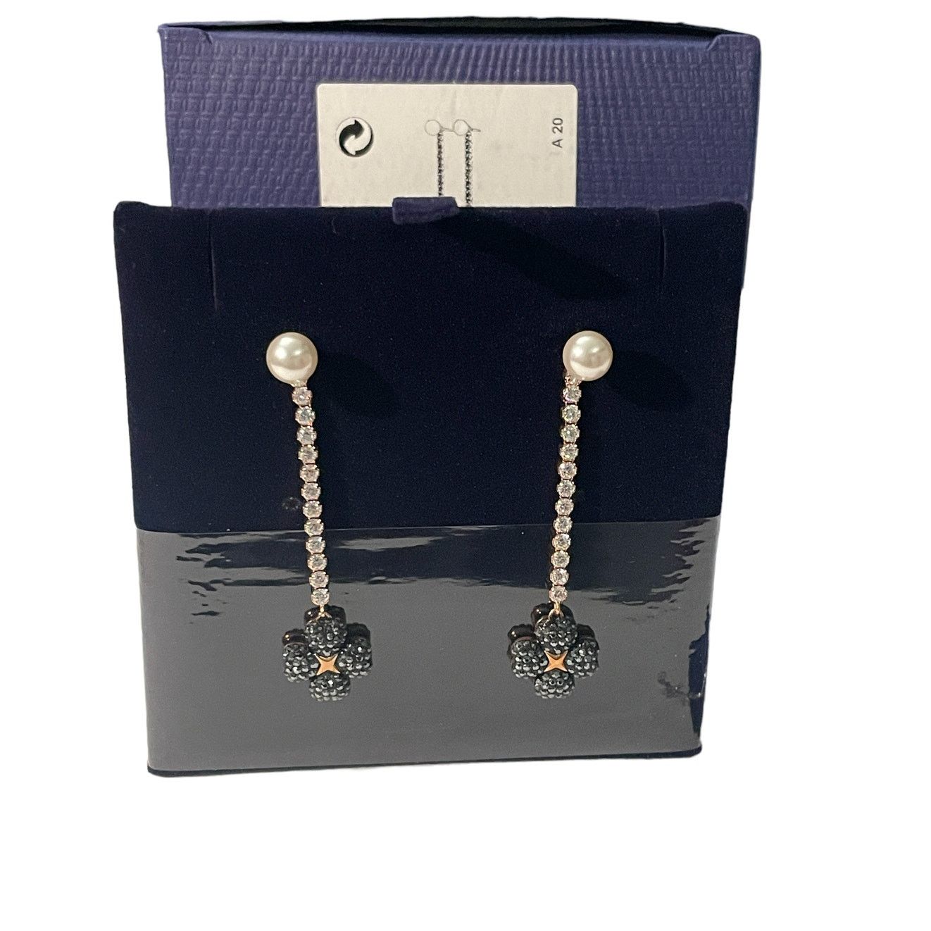 Swarovski Swarovski Latisha Pierced Earrings, Black Crystal Pearl Size ONE SIZE - 6 Thumbnail