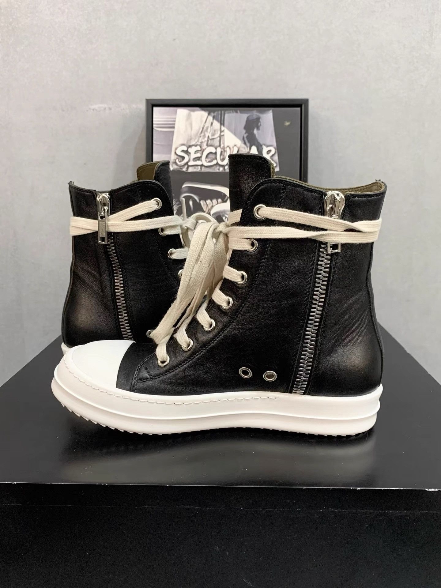 Rick Owens Rick Owens Mainline Leather Sneakers K34 Size US 6 / IT 36 - 6 Thumbnail