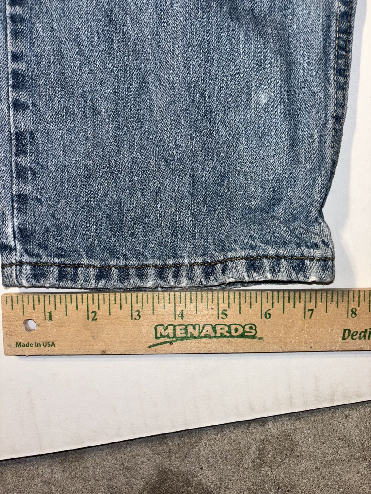 Lee × Levi's × Vintage Vtg Lee Regular Fit Light Wash Distressed Jeans 32x32 Size US 32 / EU 48 - 7 Thumbnail