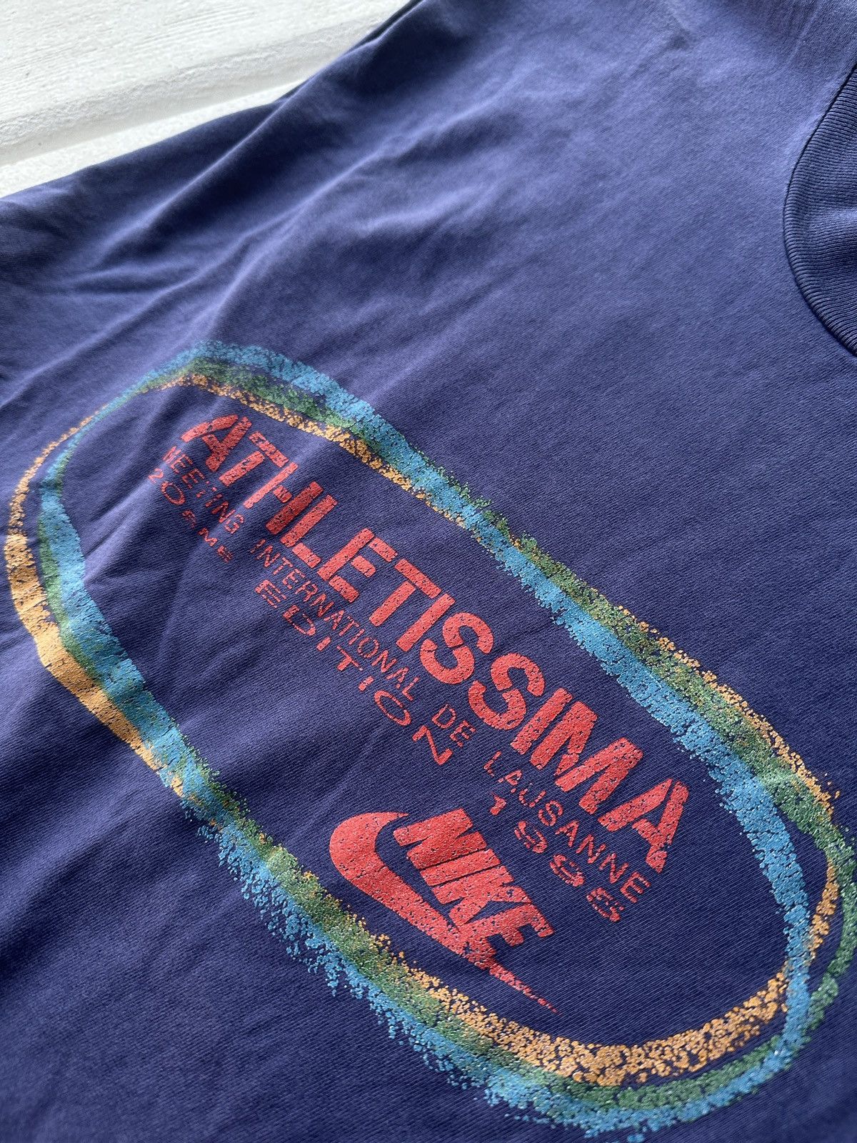 Nike 🚨 NIKE 1995 ATHELETISSIMA SINGLE STITCH VNTG TEE Y2k HYPE Size US XL / EU 56 / 4 - 10 Thumbnail