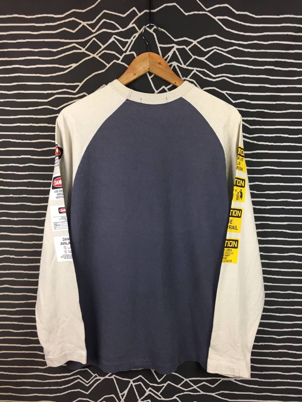 Japanese Brand Vtg Inhabitant Japan Industrial Danger Caution Raglan Tee Size US S / EU 44-46 / 1 - 7 Thumbnail