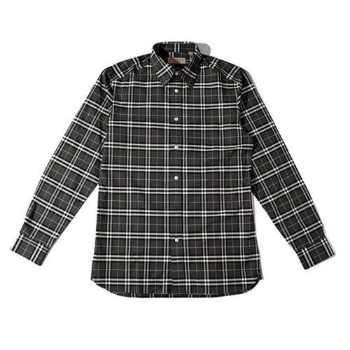 image of Burberry O1Srvl11E0524 Long Sleeve Check Cotton Shirt In Multicolor, Men's (Size Large)