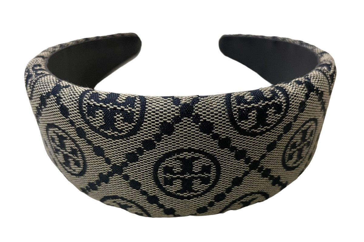 Tory Burch Tory Burch Monogram Wide Canvas Headband Size ONE SIZE - 1 Thumbnail