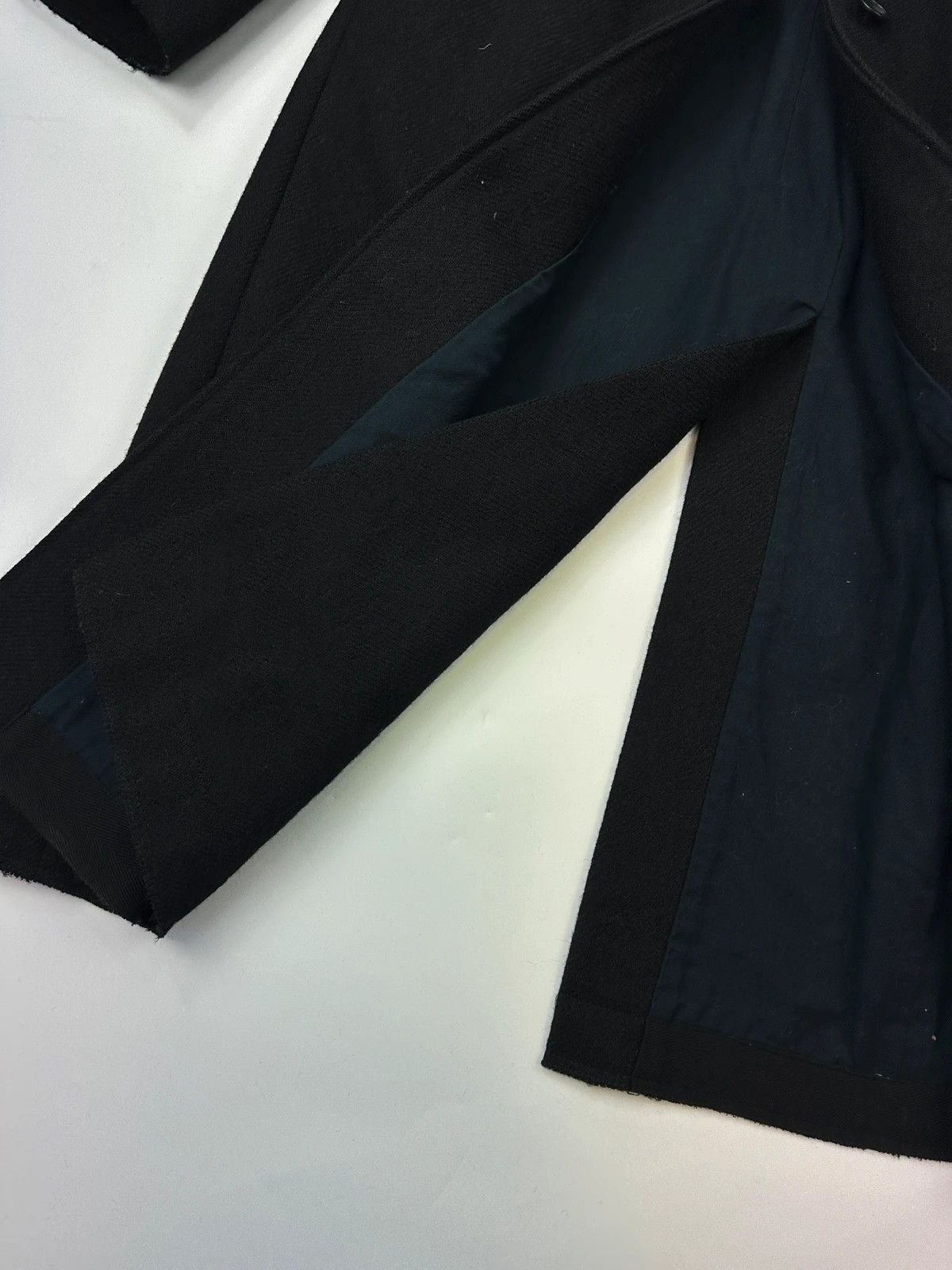 Miu Miu Miu Miu FW00-05 Black Wool & Mohair Long Trench Coat Size L / US 10 / IT 46 - 13 Thumbnail