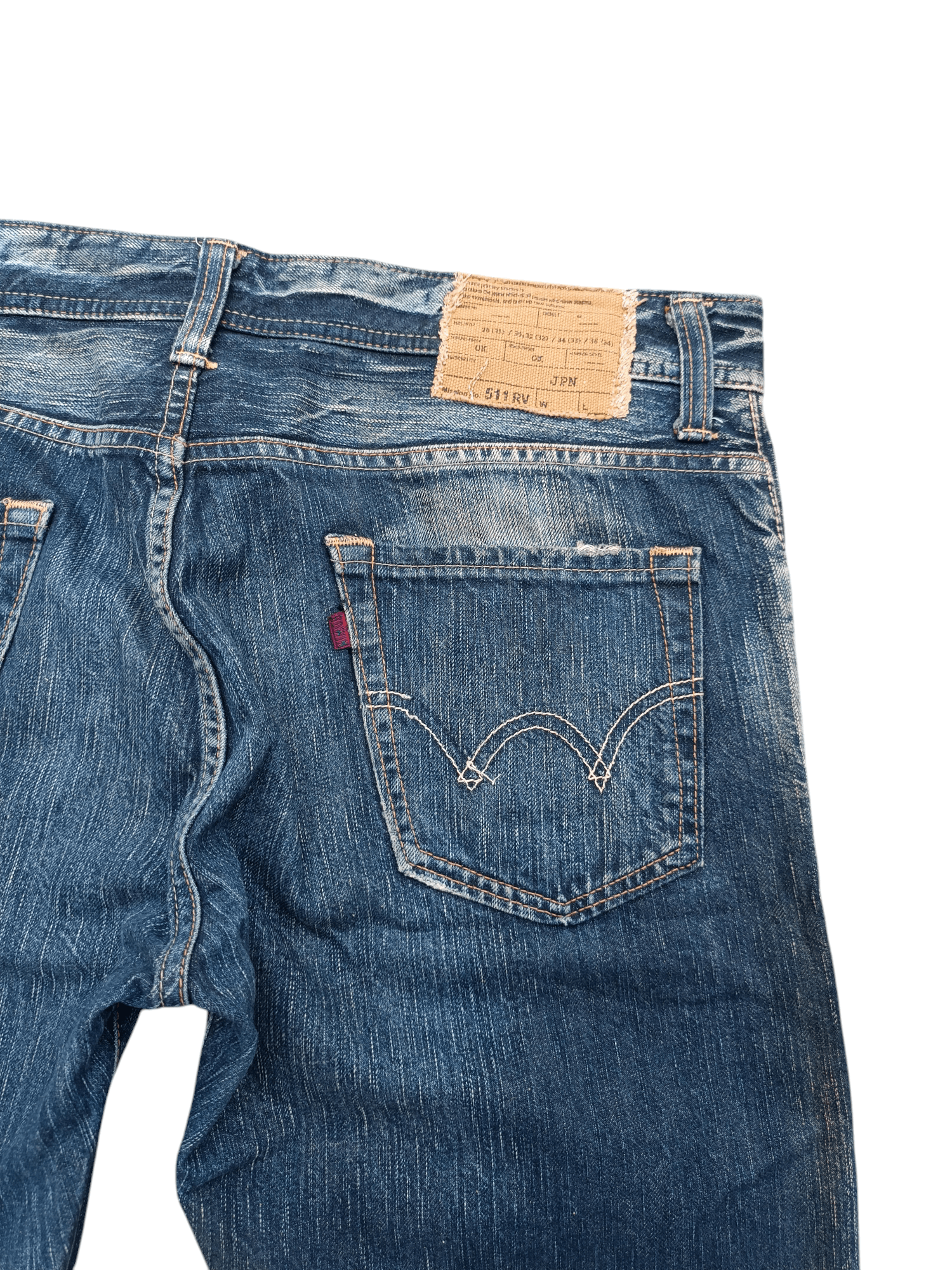 Edwin × Japanese Brand Flare💥Vintage 511 RV Edwin Japan Denim Size US 34 / EU 50 - 11 Thumbnail
