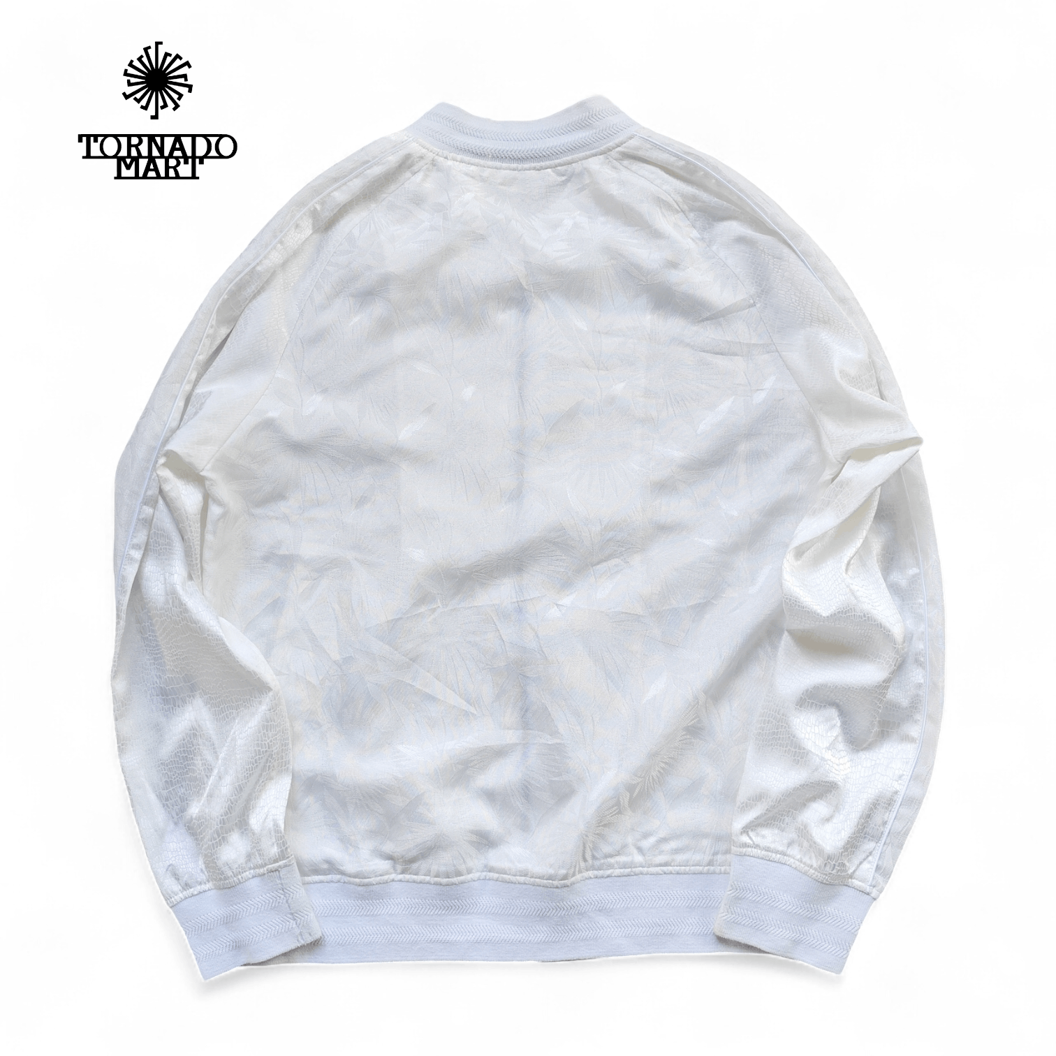 Tornado Mart Tornado Mart Japan White Textured Bomber Jacket Full Zip Size US L / EU 52-54 / 3 - 2 Thumbnail