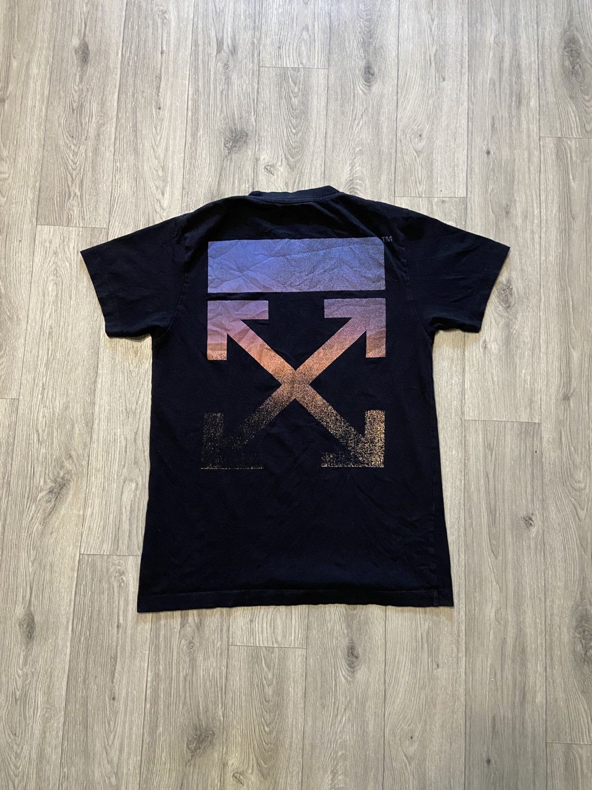 Off-White Off-White Black Degrade Arrow T-Shirt Size US M / EU 48-50 / 2 - 2 Thumbnail