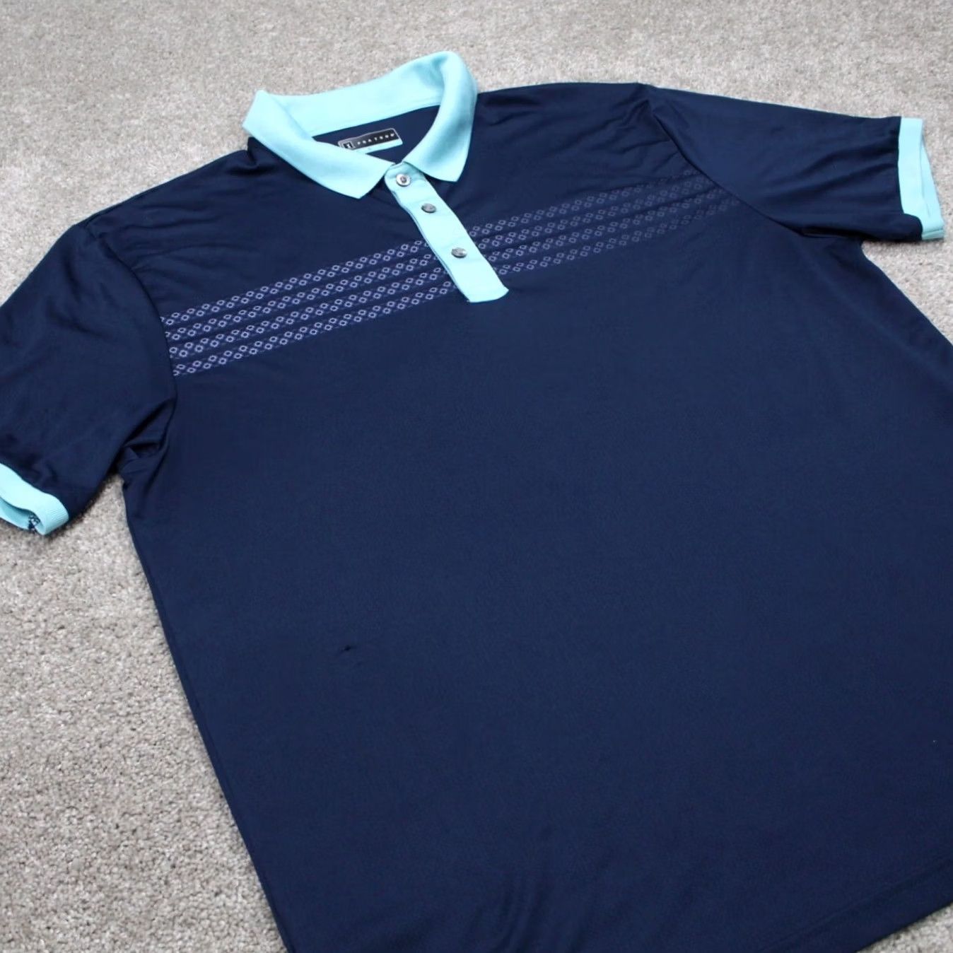 PGA Tour PGA Tour Polo Shirt Mens XL Blue Golf Short Sleeve Pullover Knotless Polyester Stretch Shirt Size US XL / EU 56 / 4 - 6 Thumbnail