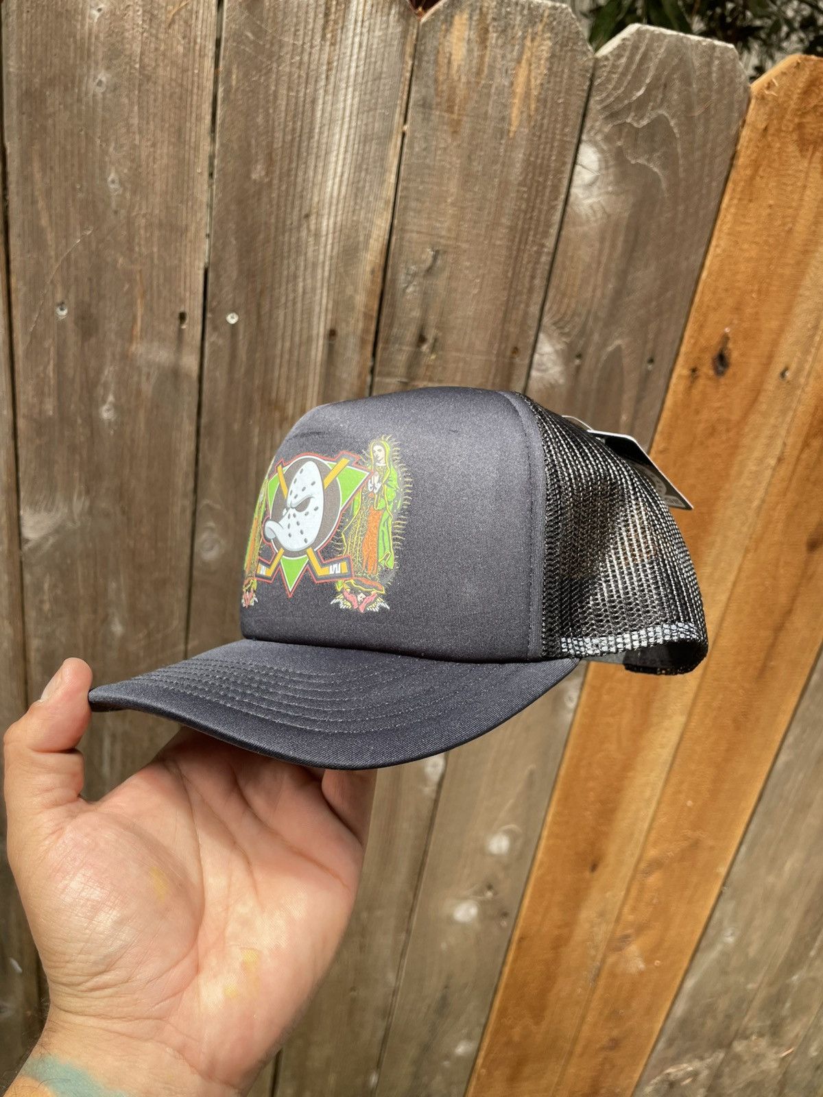 Other Anaheim mighty ducks x Virgin Mary trucker hat custom made Size ONE SIZE - 7 Thumbnail