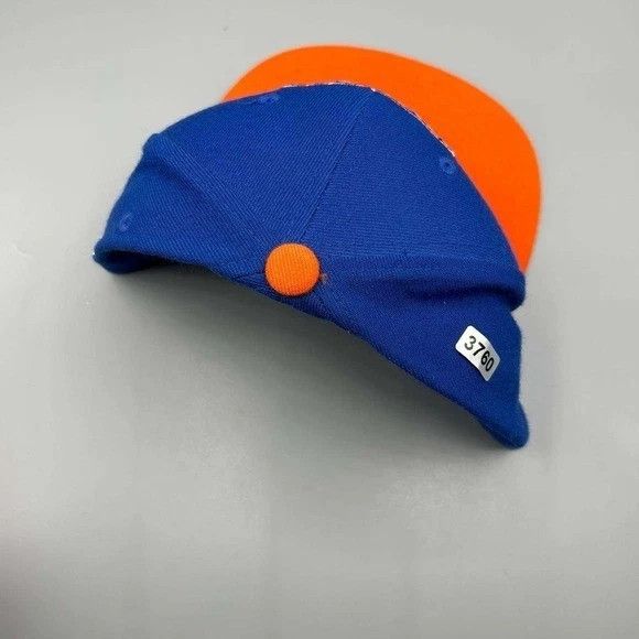Mitchell & Ness New York Knicks Hat Men Blue Orange Big Logo Snap Back Cap Size ONE SIZE - 8 Thumbnail