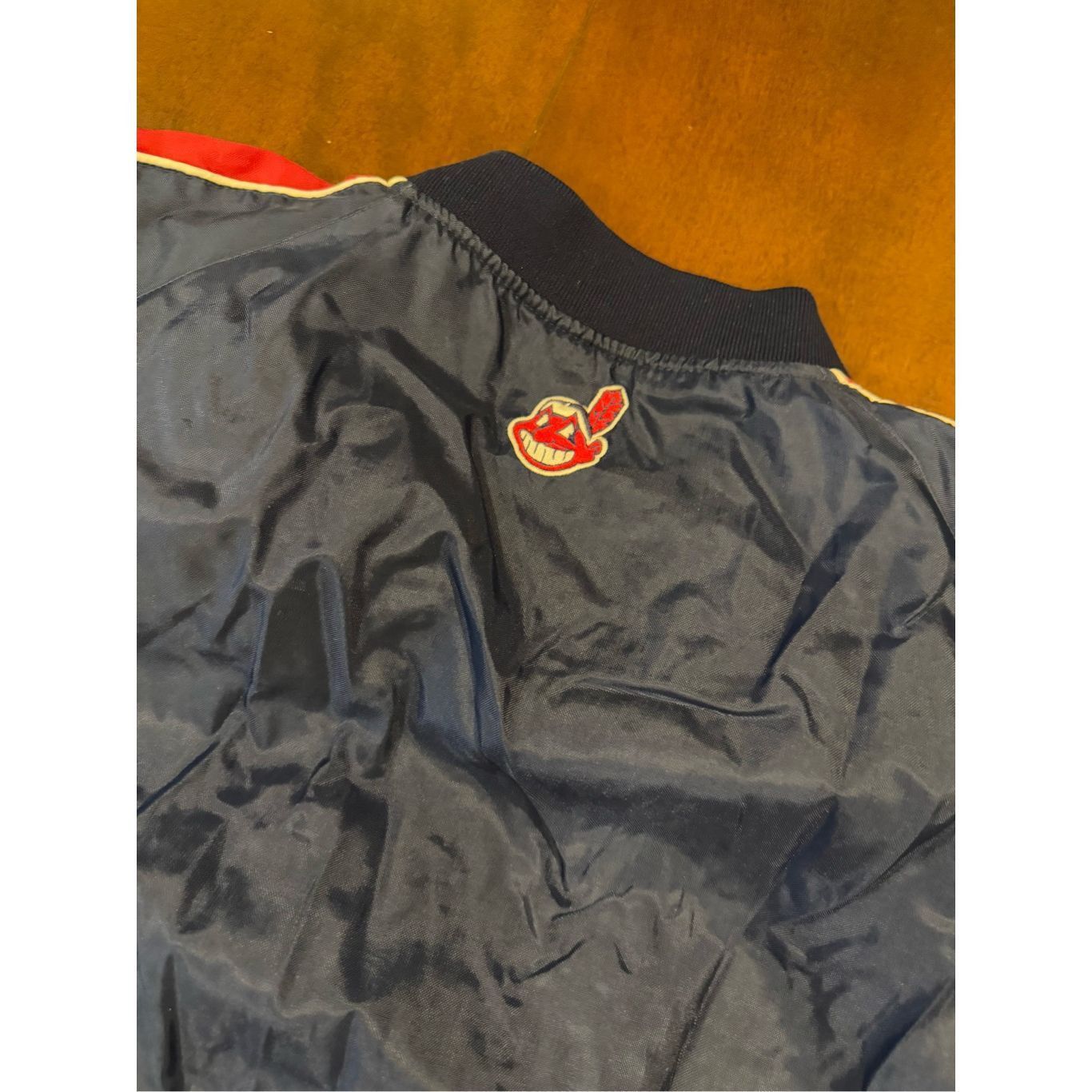 Vintage L vintage 1980s Cleveland Indians polyester Zip up jacket em Size US L / EU 52-54 / 3 - 5 Thumbnail