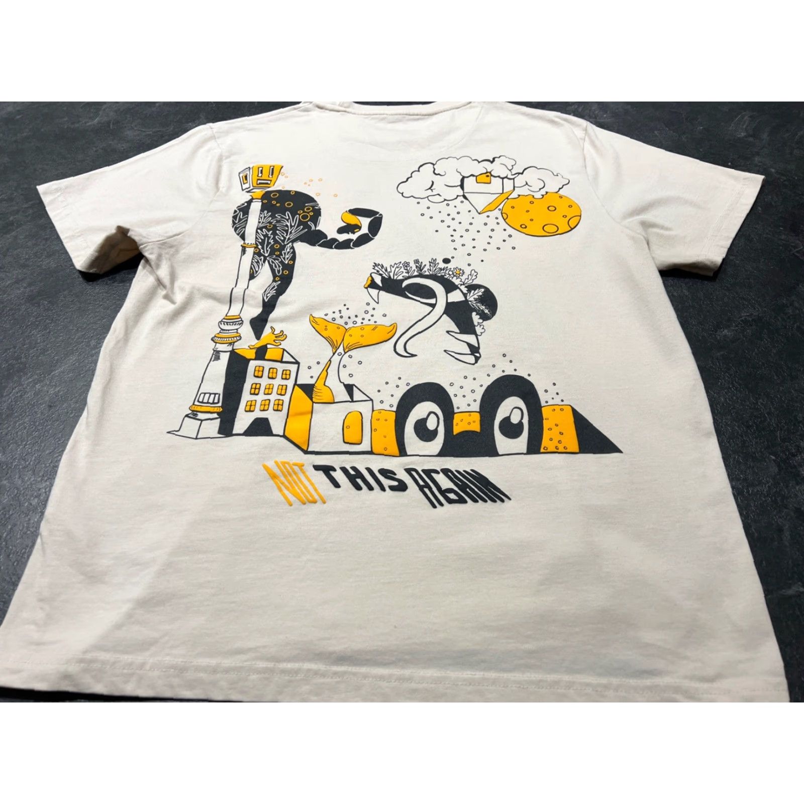 Denime Denim & Flower T-Shirt Yellow Short Sleeve XL Men Denim & Flower Not This Again Ricky Singh Flower Graphic 90s? Size US XL / EU 56 / 4 - 2 Thumbnail