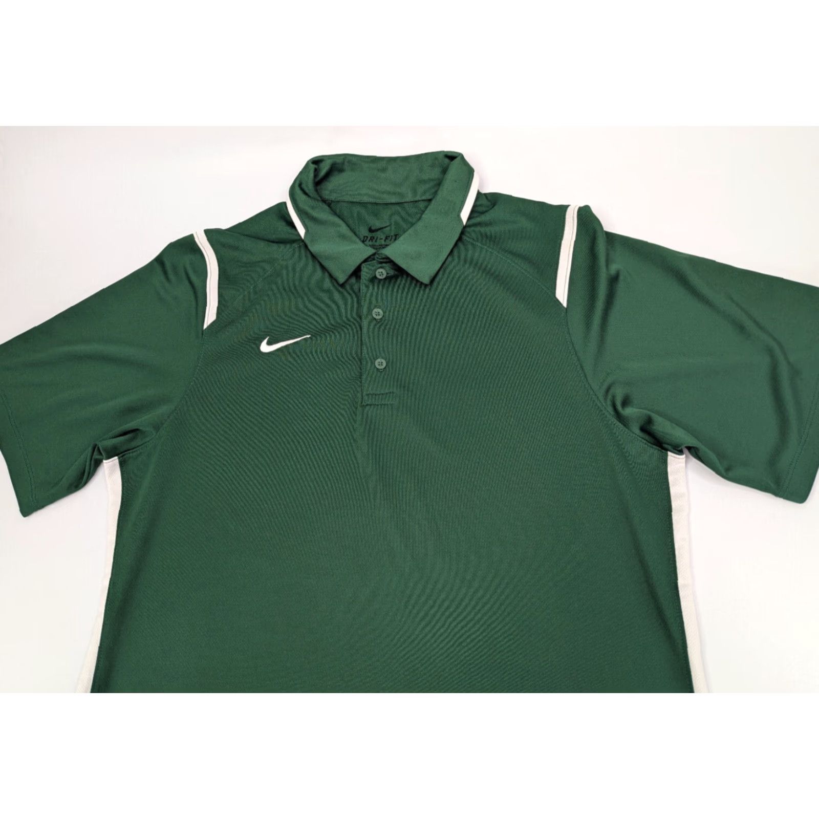 Nike Nike Golf Shirt Mens Small Green White Polo Sideline Dri Fit Athletic 706710 Size US S / EU 44-46 / 1 - 5 Thumbnail