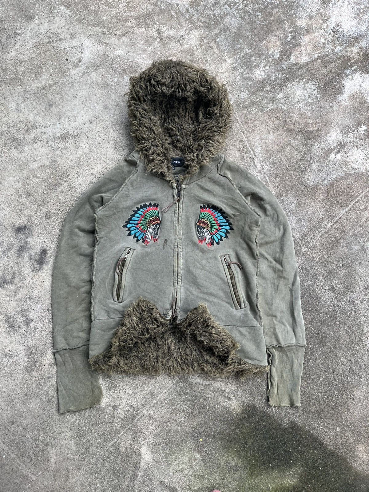 Japanese Brand VTG LA GATE INDIAN JAPANESE FUR HOODIE IFSIXWASNINE STYLE Size US M / EU 48-50 / 2 - 1 Thumbnail