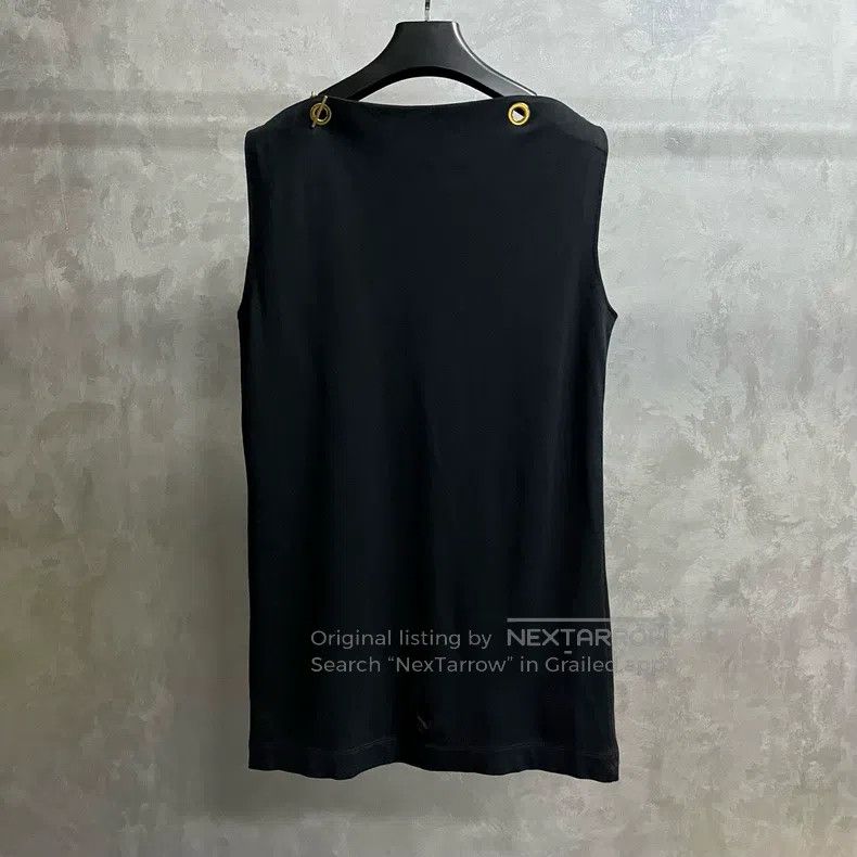 Louis Vuitton Louis Vuitton Black Solid Metallic Trim Casual Sleeveless Size M / US 6-8 / IT 42-44 - 5 Thumbnail