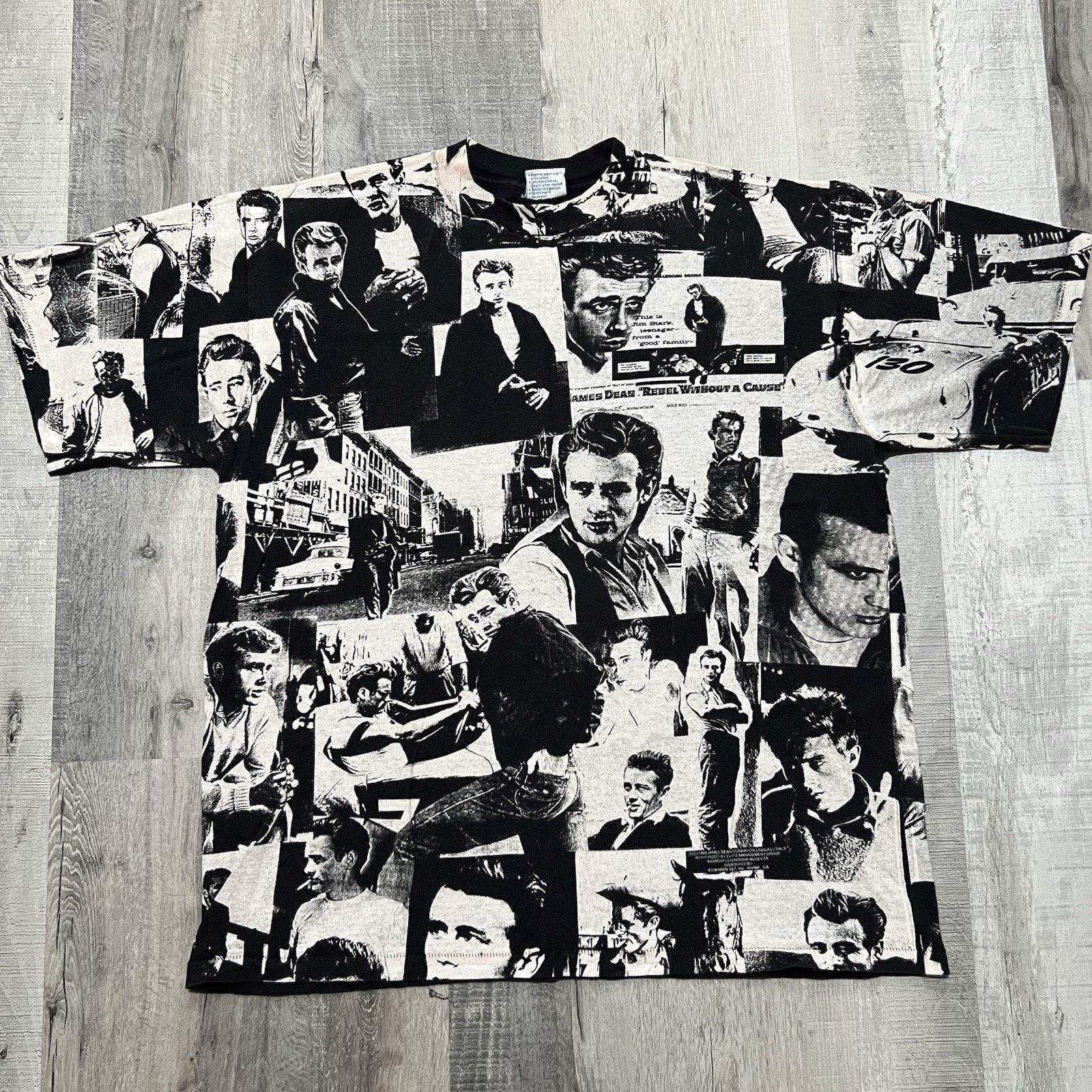 All Sport VTG 90s James Dean Tee Acid Wash All Over Print T Shirt RARE Size US XXL / EU 58 / 5 - 1 Thumbnail
