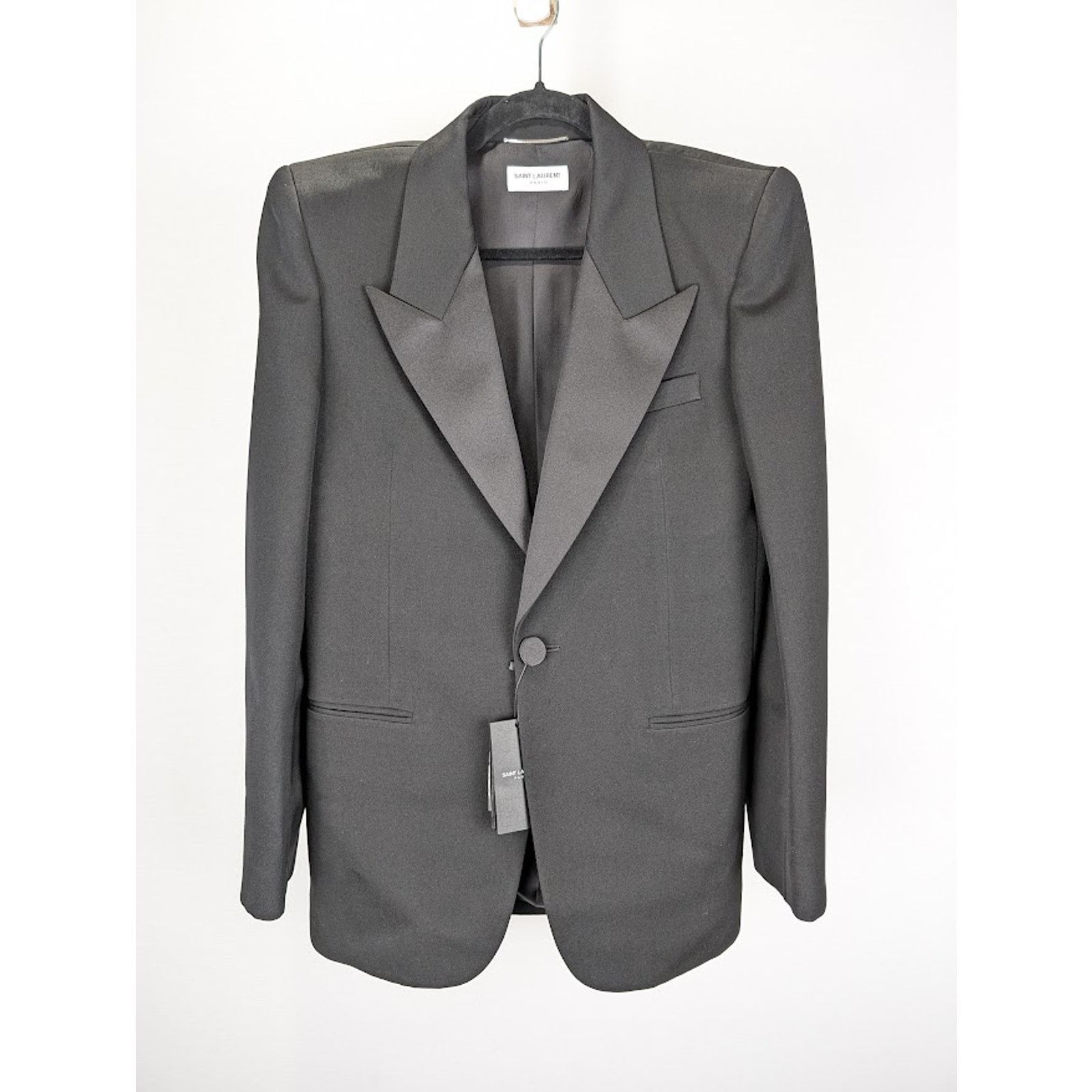 Saint Laurent Paris o1rshd1 Grain De Poudre De Leger Armure Jacket in Black Size US L / EU 52-54 / 3 - 1 Thumbnail