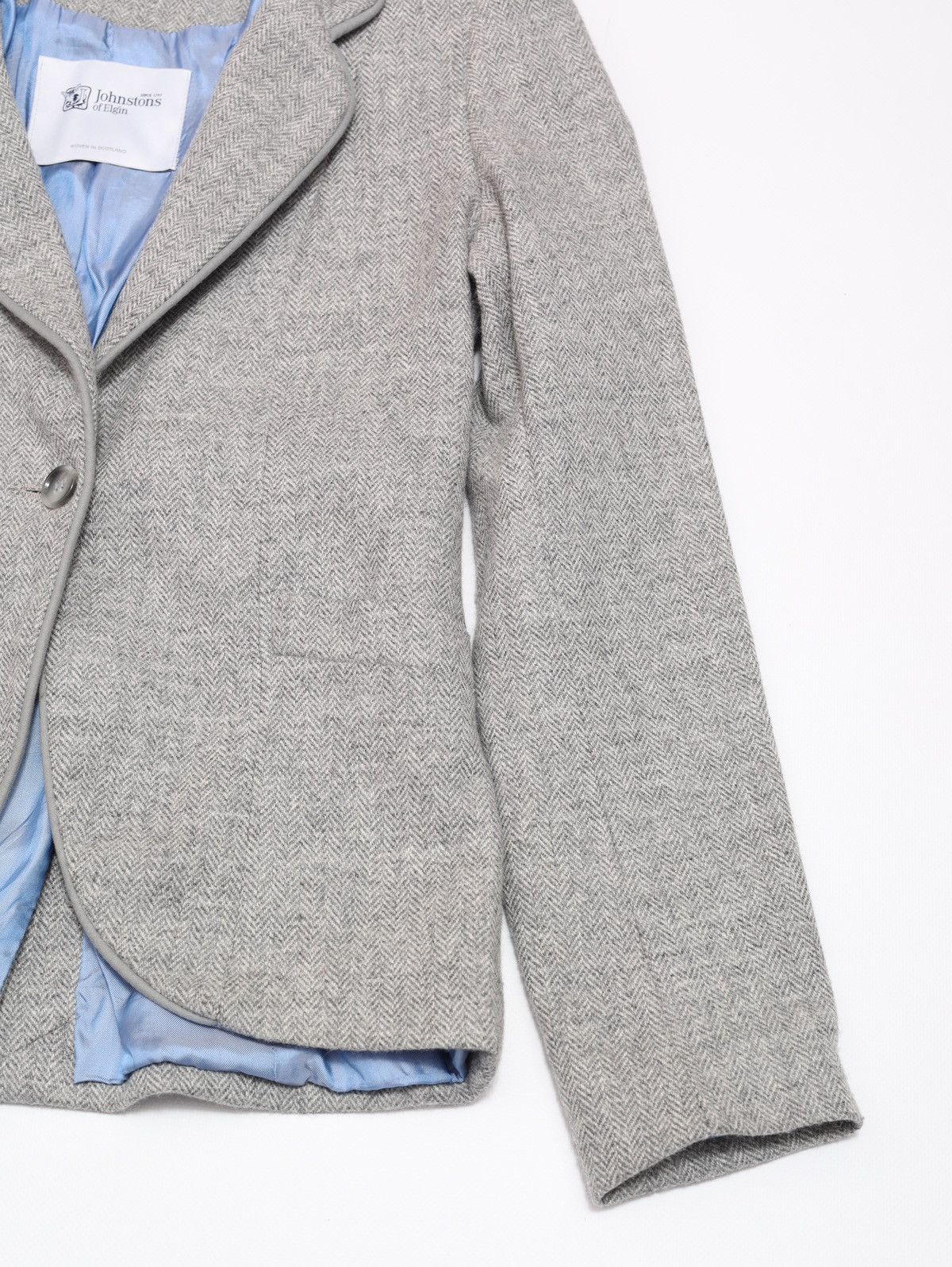 Johnstons Of Elgin Johnstons of Elgin Scotland Wool England Blazer Jacket Gray Size S / US 4 / IT 40 - 6 Thumbnail