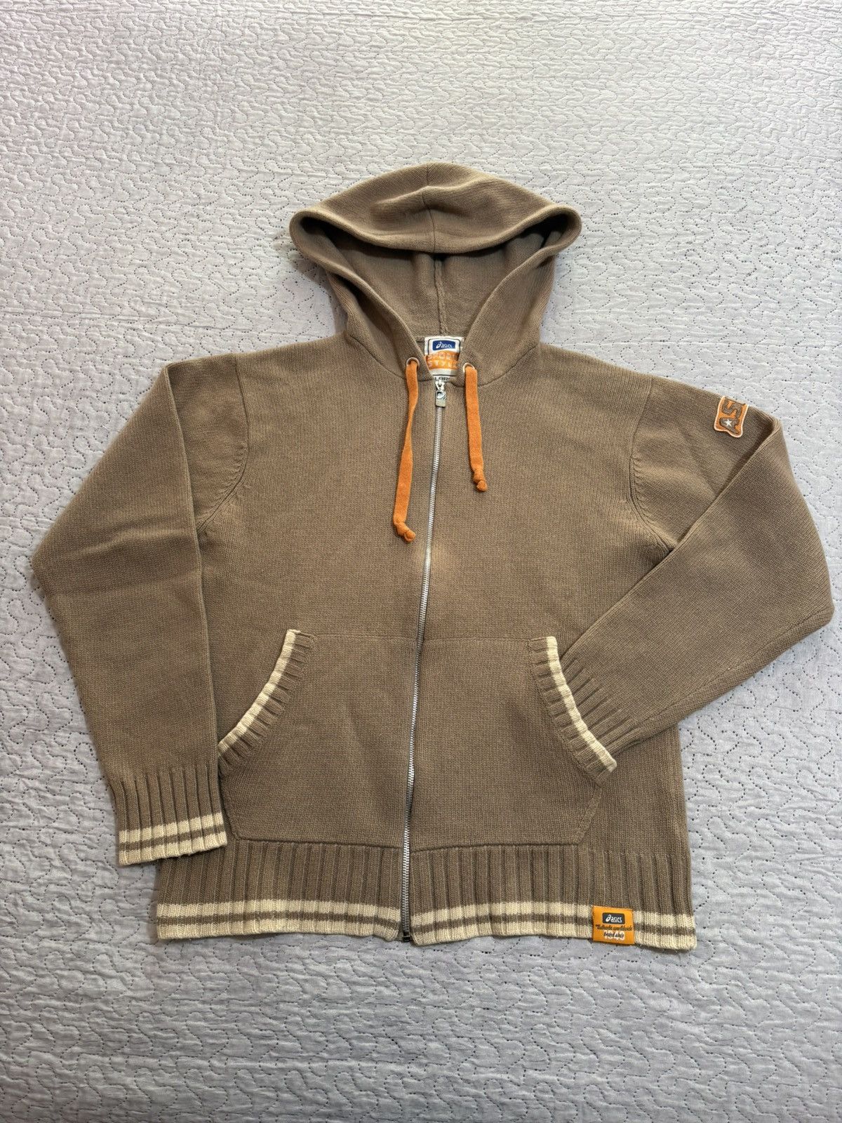 Asics 90s wool hooded asics zip sweatshirt Size US XL / EU 56 / 4 - 1 Thumbnail