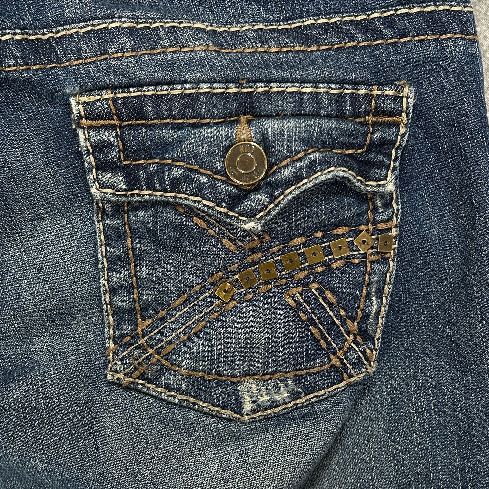 Other Y2K KUT From the Cloth So Low flare jeans distressed wmns 8 Size 30" / US 8 / IT 44 - 8 Thumbnail