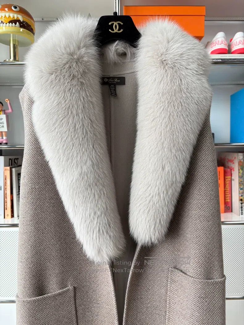 Loro Piana Loro Piana Apricot Fox Fur Collar Herringbone Pattern Belt Size M / US 6-8 / IT 42-44 - 2 Thumbnail