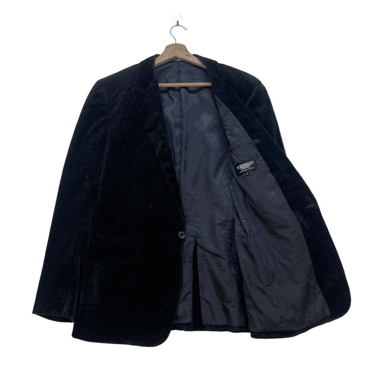 Issey Miyake 🔥Black Velvet Tornado Mart Japan Single Button Jacket Size US M / EU 48-50 / 2 - 4 Thumbnail