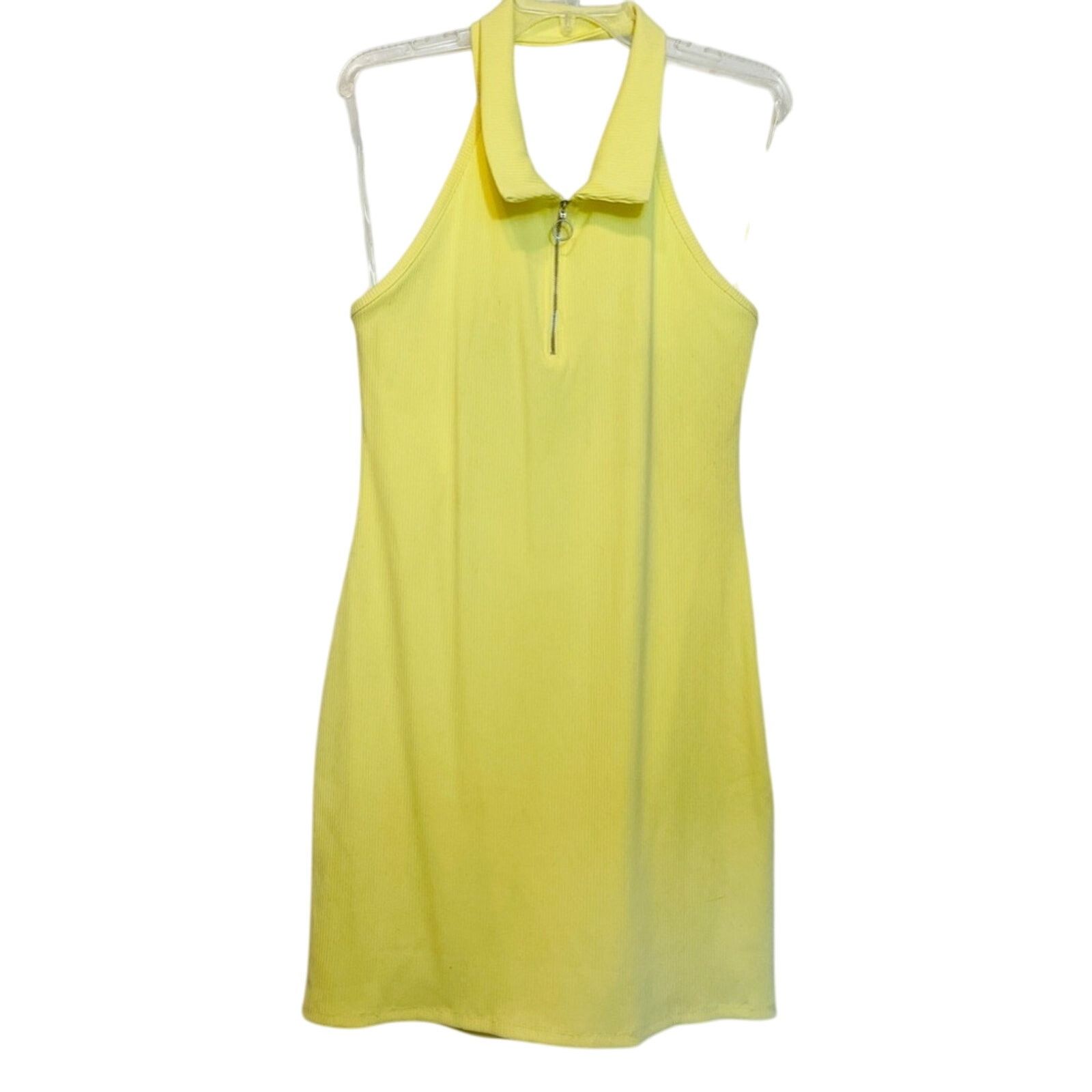 Other NWT Fashion Nova Yellow Montana Halter Bodycon Mini Dress Size XXL / US 16-18 / IT 52-54 - 1 Thumbnail
