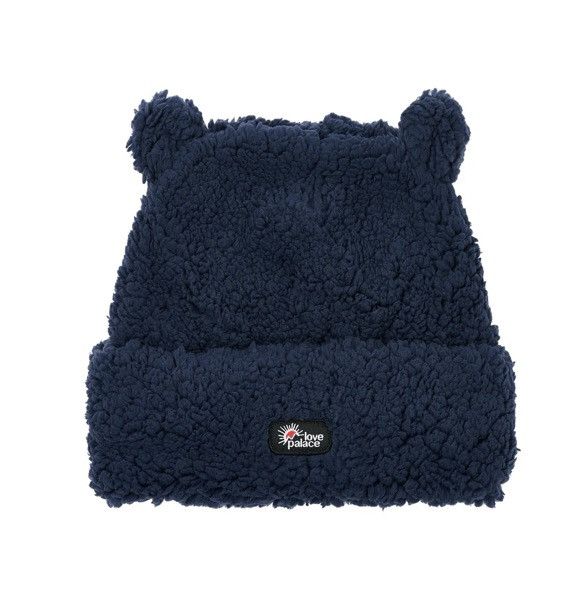 love palace fuzzy ears beanie black L／XL