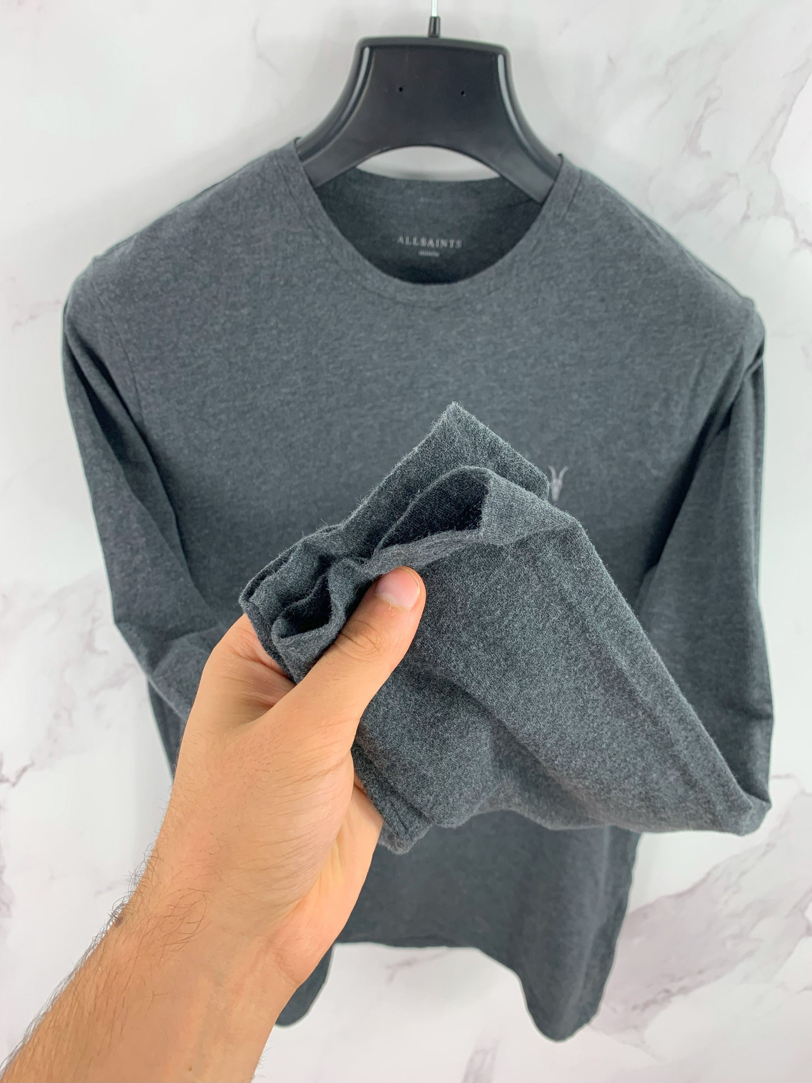 Allsaints Allsaints Gray Long Sleeve T-Shirt Size M Size US M / EU 48-50 / 2 - 7 Thumbnail