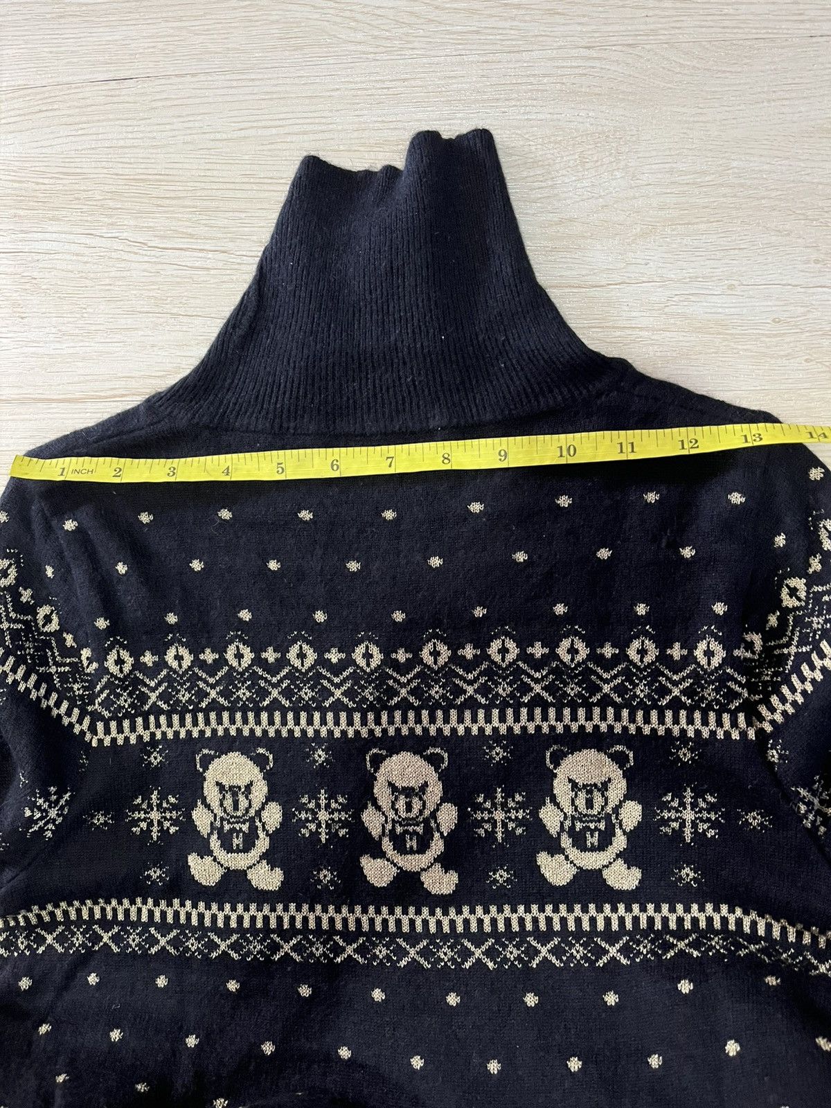 Hysteric Glamour 90s Hysteric Glamour Knit Turtleneck Bear Sweater Size ONE SIZE - 13 Thumbnail