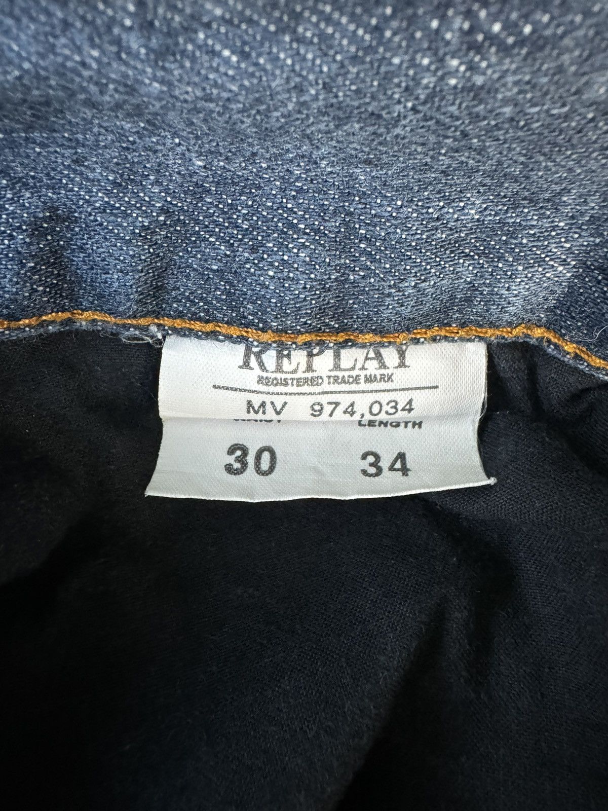 Designer Replay Guccio Low Waist Slim Stretch Waxed Denim Jeans Size US 30 / EU 46 - 16 Thumbnail