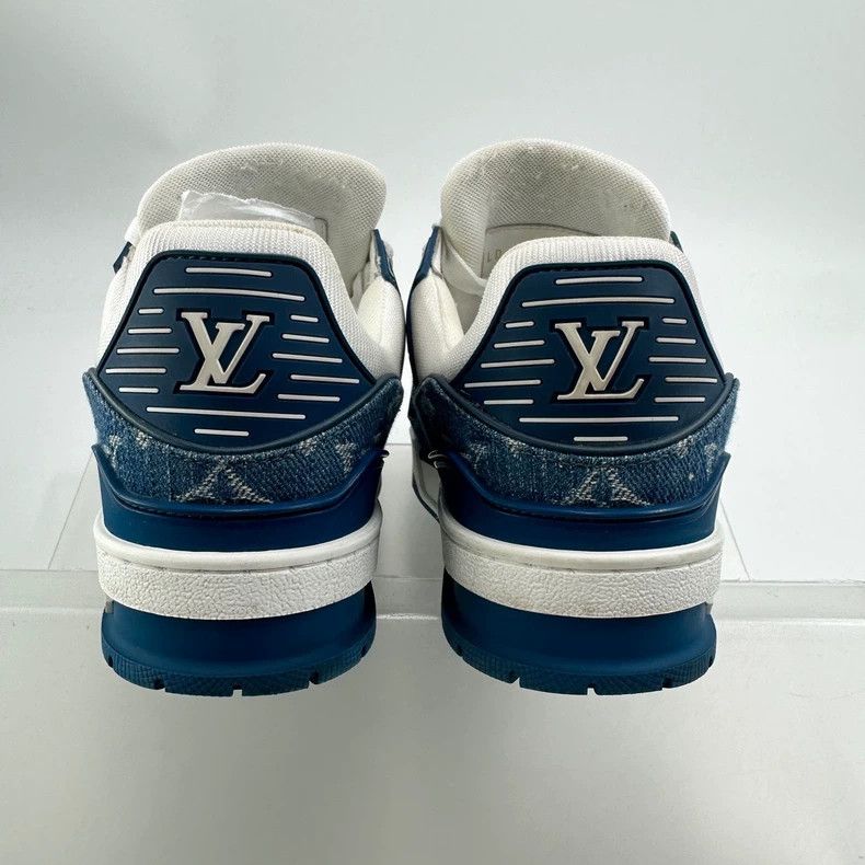 Louis Vuitton Louis Vuitton Trainer Blue and White Denim Casual Shoes Size US 6 / IT 36 - 3 Thumbnail