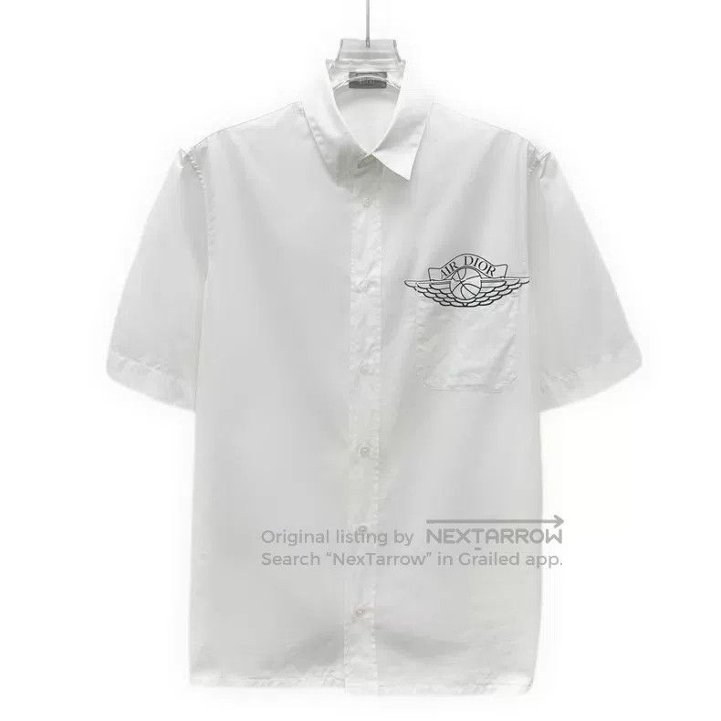 Dior Dior Size 37 White pattern printed cotton lapel single-brea Size US XXS / EU 40 - 1 Thumbnail