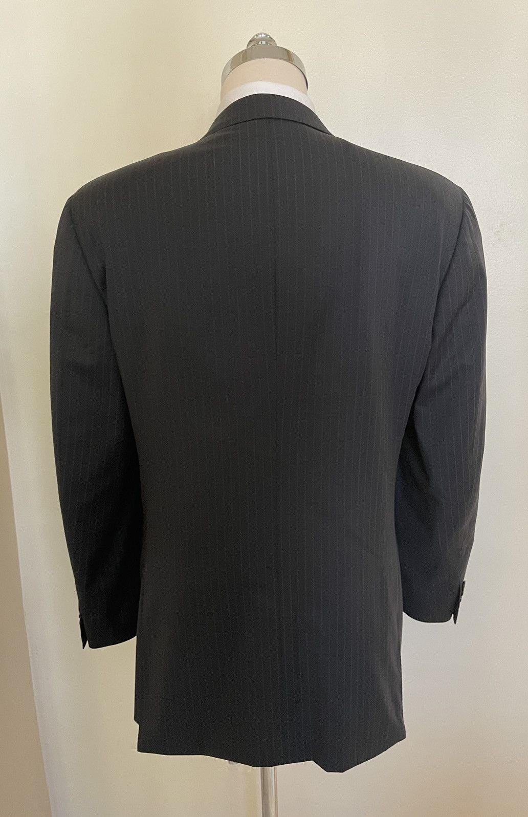 Canali Striped Wool Suit Size 42L - 5 Thumbnail