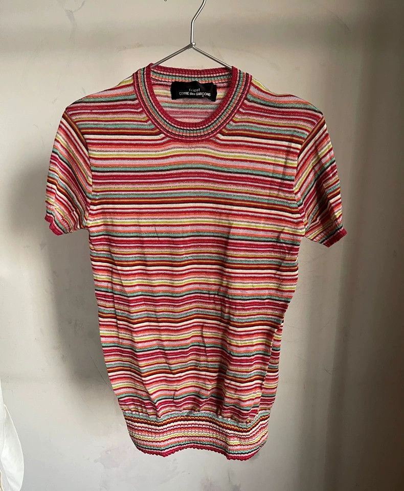 Comme des Garcons Comme des Garcons size 均码 Colored striped knitted short-sl Size S / US 4 / IT 40 - 1 Thumbnail
