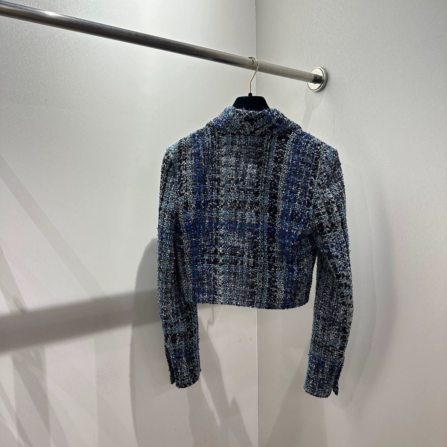 Chanel Chanel may273 19P Turquoise Peacock Knit Jacket Women's 36 Size XS / US 0-2 / IT 36-38 - 2 Thumbnail