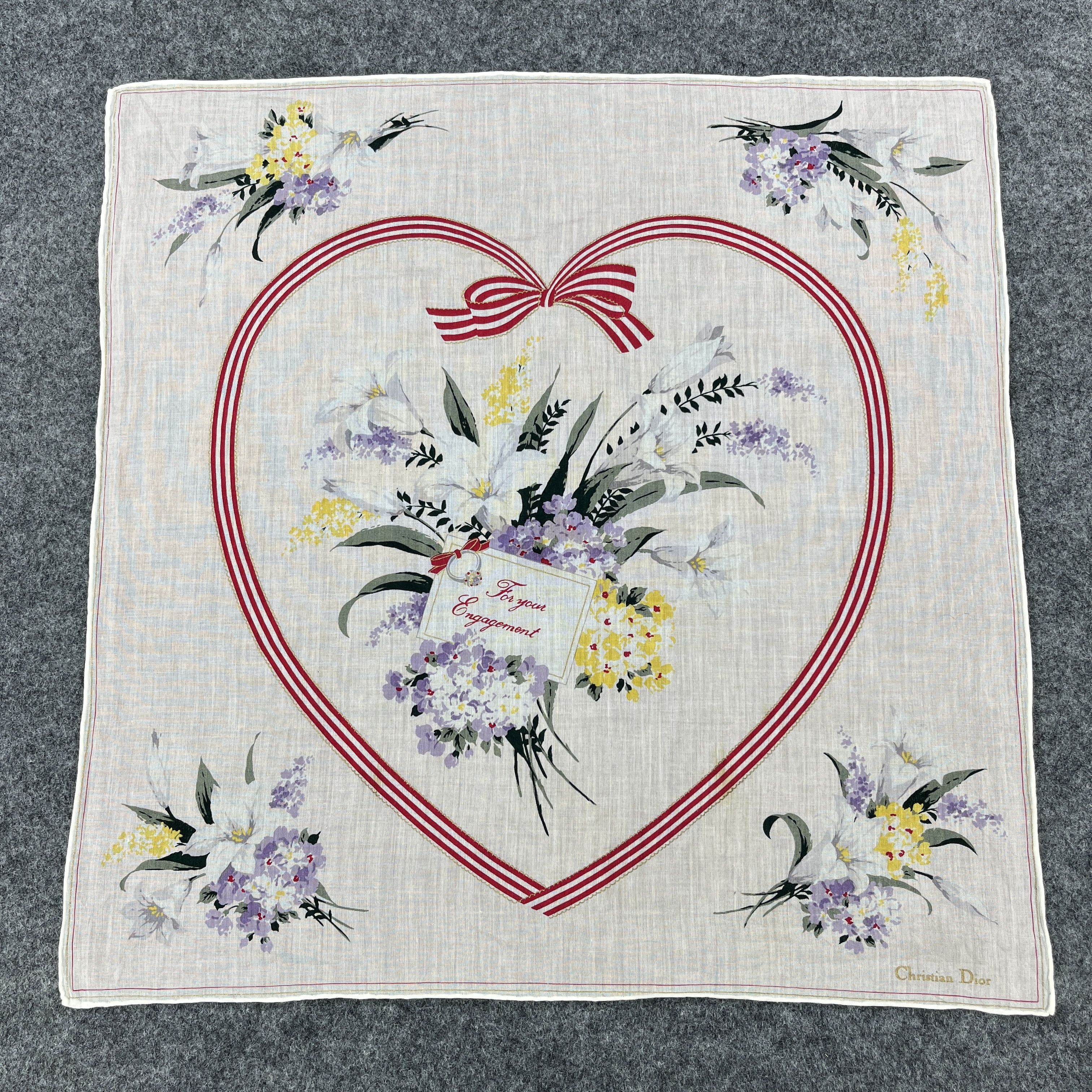 Vintage Christian Dior Handkerchief / Bandana / Neckerchief B138 Size ONE SIZE - 3 Thumbnail