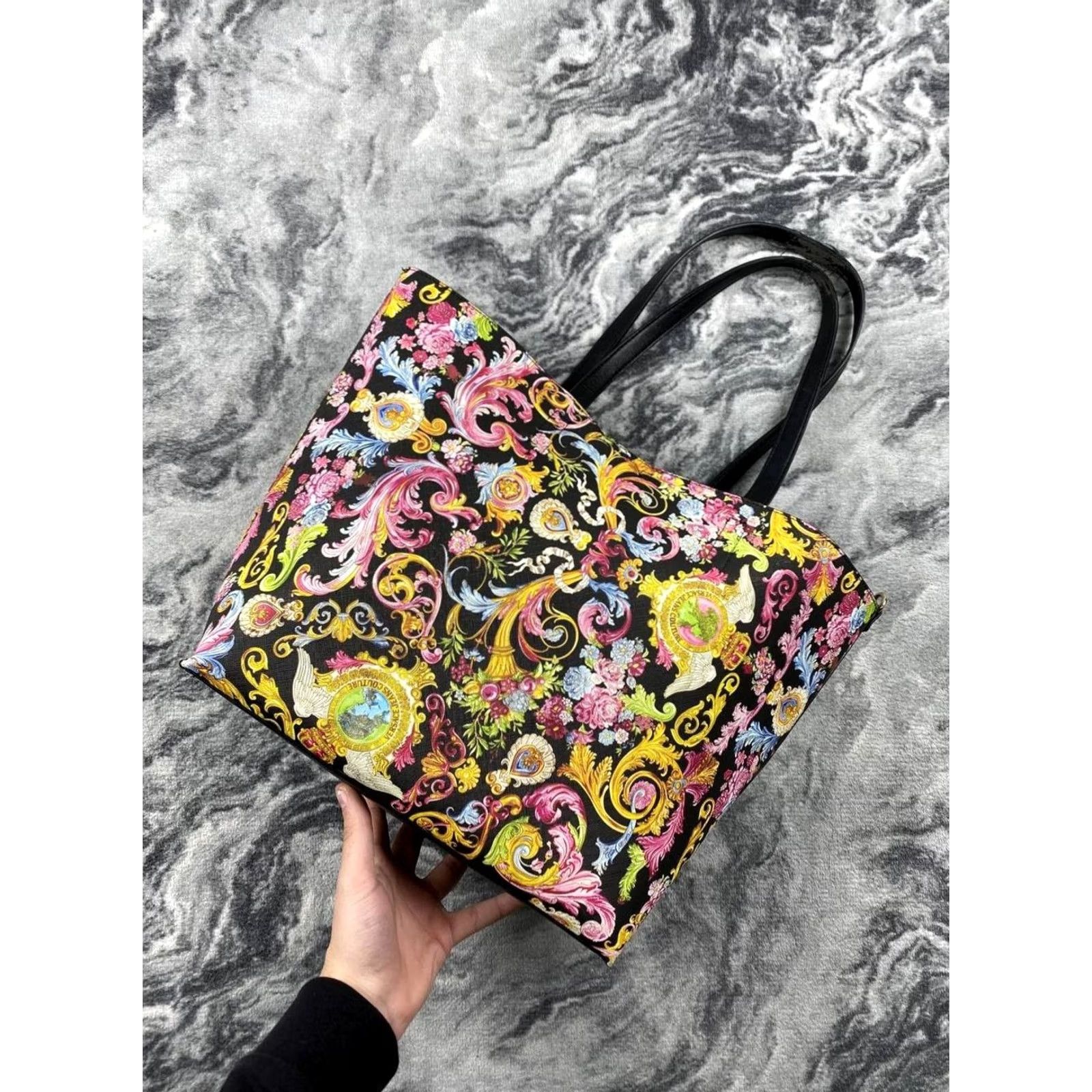 Versace Versace Jeans Couture Versailles Baroque Print Tote Bag Women Multicolor Size 36" / US 14 / IT 50 - 2 Thumbnail