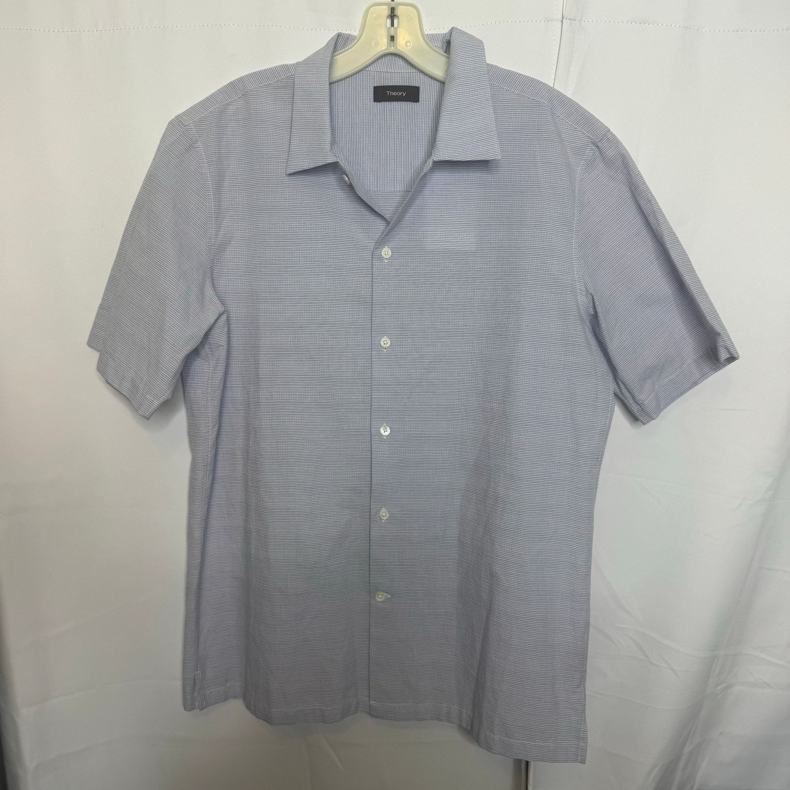 Theory Theory Wyoming SS Breeze Multi Textured Cotton Shirt L NWT Size US L / EU 52-54 / 3 - 1 Thumbnail