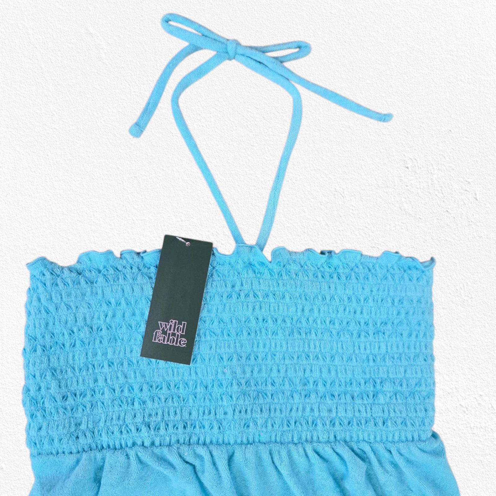 Other Blue Terry Cloth Convertible Halter Swimsuit Cover Up XS Size XS / US 0-2 / IT 36-38 - 4 Thumbnail