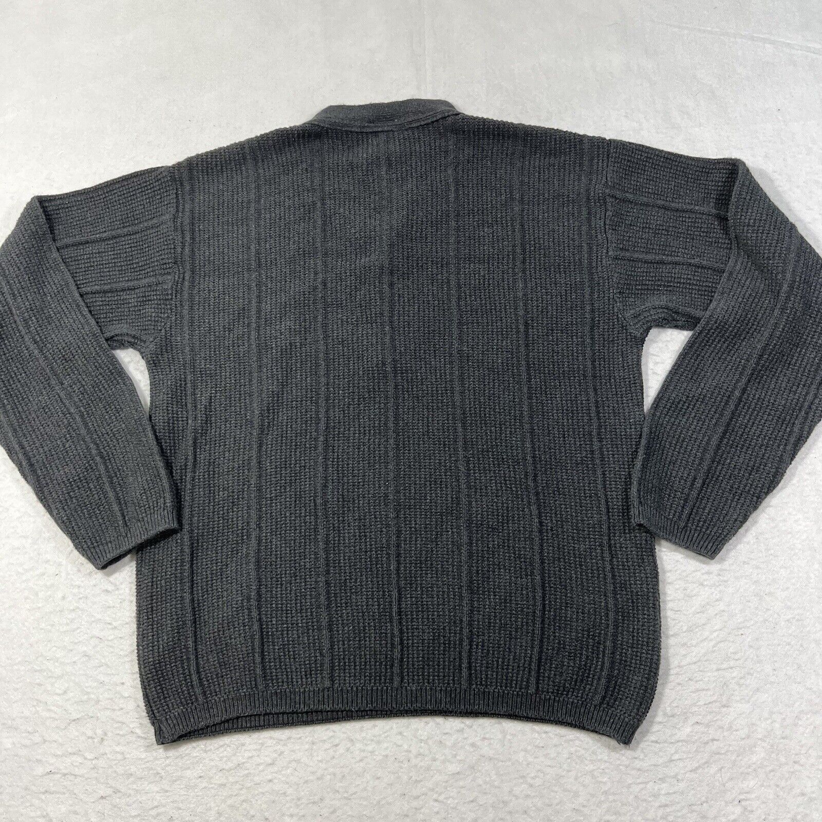 Hard Rock Cafe Vintage Hard Rock Cafe Madrid Henley Knit Sweater Gray Size S / US 4 / IT 40 - 9 Thumbnail